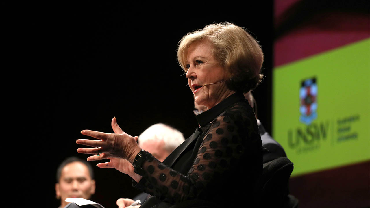 Gillian Triggs on stage at the Sydney Opera House for 'Breaking the deadlock'