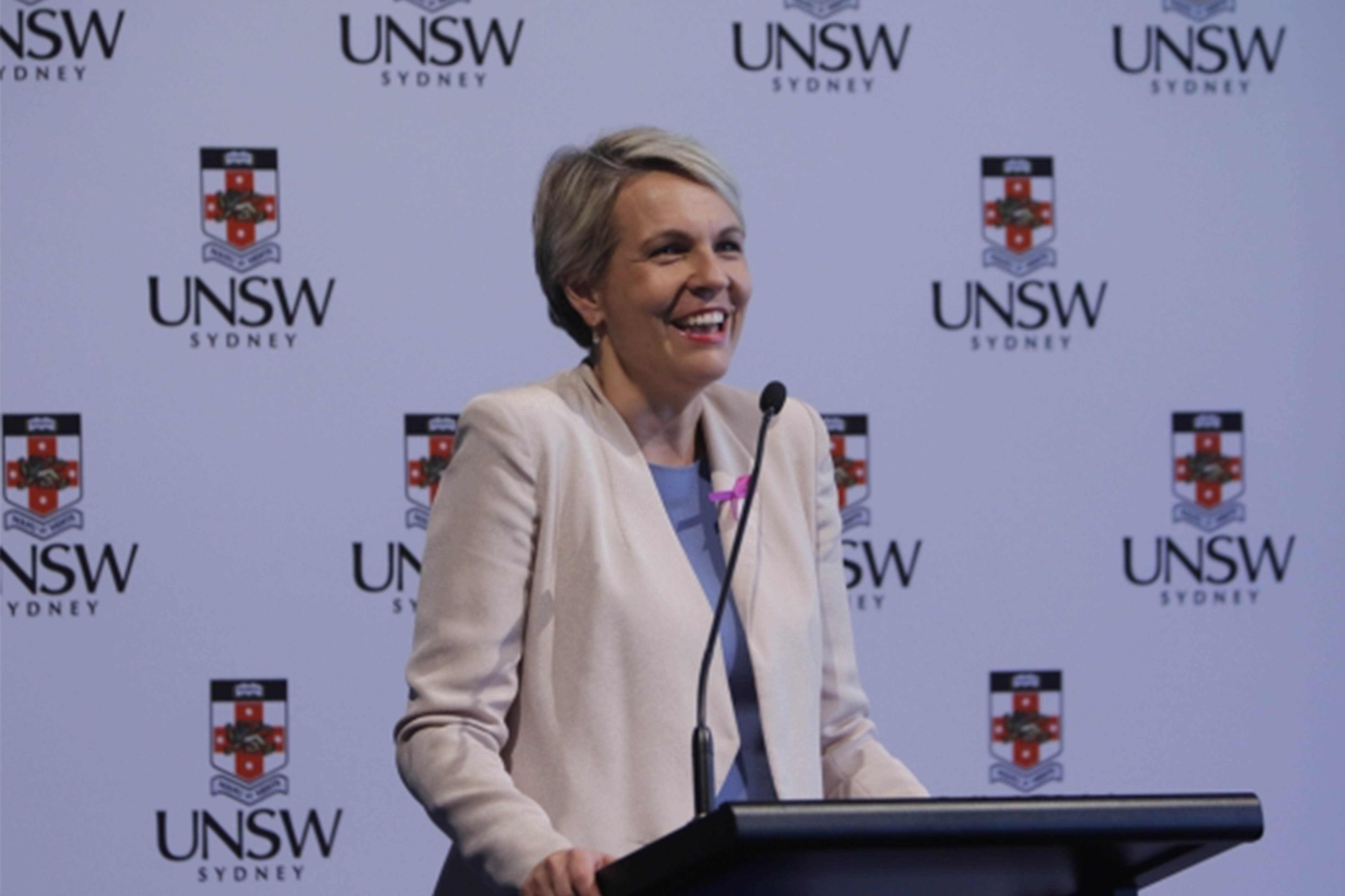 Shadow Minister for Women Tanya Plibersek addresses the International Women's Day breakfast at UNSW. Photo: Quentin Jones