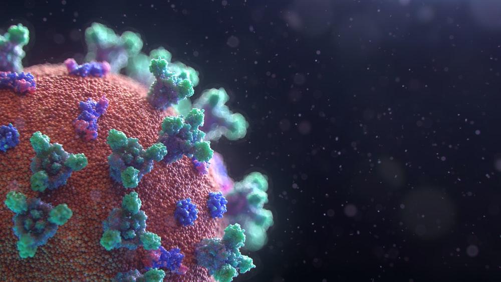 graphic image of a COVID cell